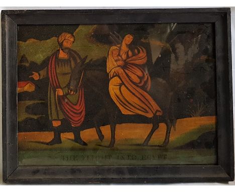 19th century reverse glass print&nbsp;