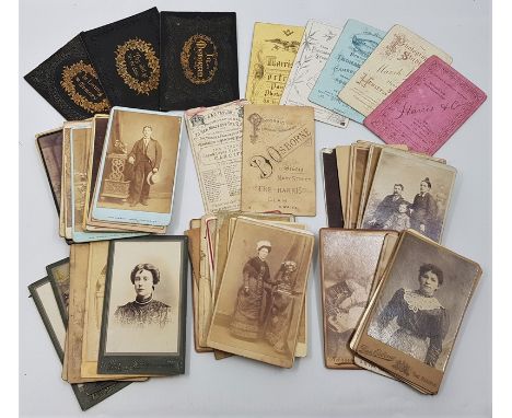 A collection of 19th century portrait photographs. (qty).