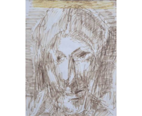 Tadeusz Was (1912-2005),  Portrait, unsigned, ink drawing, 25.5 x 20.5cm.; 10 x 8in.    Artists' Resale Right ("droit de suit