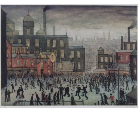 After Laurence Stephen Lowry R.A. (British,1887-1976),   "Our Town", signed and numbered 423/850 in pencil in the margin, pub