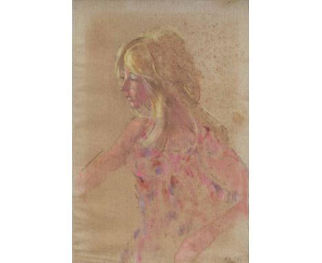 Harold Riley (1934-),  Female portrait, signed and dated '72, oil on canvas, 75.5 x 50cm.; 29.75 x 19.75in.    Artists' Resal