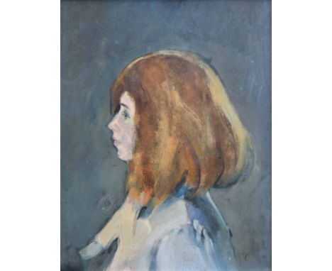 Harold Riley (1934-),   Female portrait, unsigned, oil on board, 49.5 x 39cm.; 19.5 x 15.5in.    Artists' Resale Right ("droi