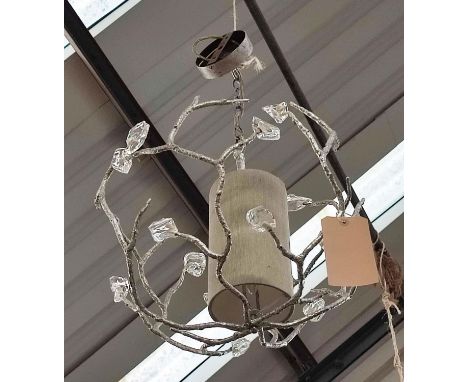 PORTA ROMANA BLOSSOM CEILING LIGHT, with Porta Romana shade, 70cm drop. 