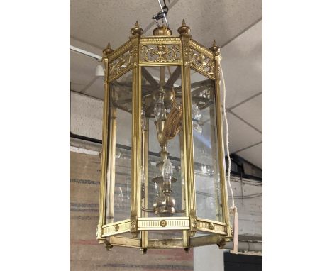 HALL LANTERN, 83cm H x 42cm D, octagonal. 