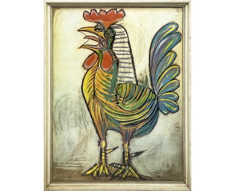 AFTER PABLO PICASSO (Spanish 1881-1073) 'Le Coq', off set lithograph, 51.5cm x 37.5cm, framed. 