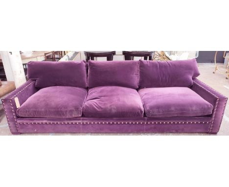 CARAVANE VICTOR SOFA, 265cm W, velvet upholstered. 