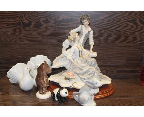 LOT OF CERAMICS
including figures, examples such as Lladro, Beswick etc