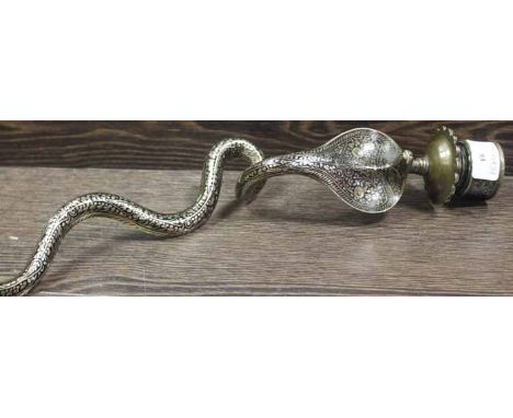 BRASS WALL CANDLESTICK 
in the form of a snake