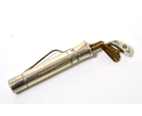 A golf caddy manicure set, stamped Sterling