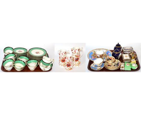 A group of ceramics including various English and continental ceramics including tea wares, trinket boxes, Spode pot pourri, 