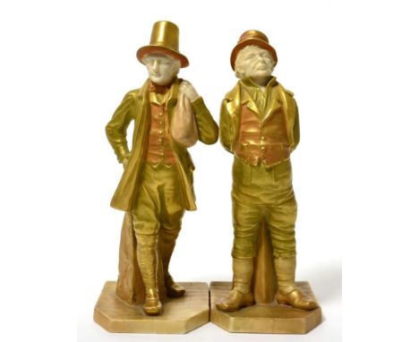 A Royal Worcester figure of an Irishman, shape number 835 and a Royal Worcester figure of a Welshman, shape number 1875, both