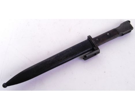 An incredibly rare 20th century developmental (never issued for service) prototype L1A1 rifle bayonet. Complete with the orig
