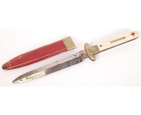 A rare 19th century Moreton & Co of Sheffield antique ivory handled ' Self Protector ' knife. The blade etched with 'Self Pro