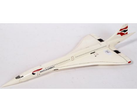 An original vintage large scale Concorde travel agents advertising model. Approx 60cm long, hand painted detailing. No stand,