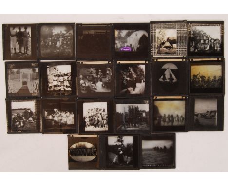 An interesting collection of 21x early 20th century (possibly 1920's) Girl Guides related magic lantern glass photographic sl