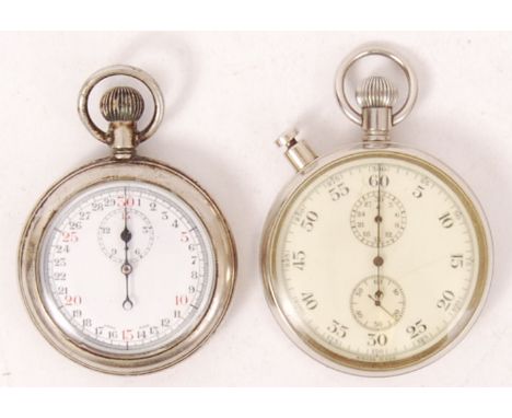 A collection of 2x British military stop watches comprising of; Pringle 1/10th Mark II 1940 30 second stopwatch 2788 &amp; ni