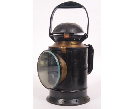 A late 19th / early 20th century antique railway signal lamp. Makers plaque for Eli Griffiths & Sons of Bradford & Birmingham