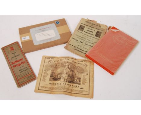 A scarce 19th century July 1854 local interest Railway Time Table brochure from HC Evans & Arrowsmiths for Bristol, Bath, The