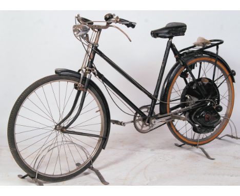 An original 1950's Cycle Master engined autocycle New Hudson ladies bicycle. Vendor assures us engine is in fully working ord