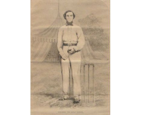 Willsher, The Great Bowler, monochrome print, (From a Photograph Taken Expressly For the "Illustrated Sporting News"),36x24cm