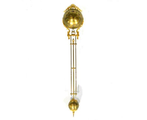Walnut cased aneroid barometer, 55cm, and a Vienna type clock (in parts), mystery clock parts.
