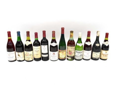 RED WINE; a collection of red wine, including a 1987 Châteauneuf-du-Pape, Chassagne Montrachet, Crozes-Hermitage 1982, also a