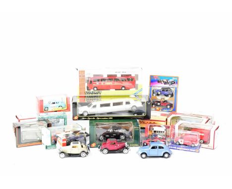 Various diecast model vehicles, mainly boxed, including Seiko, Cararama, Hobby Dax Old Timer, Joal Volvo Coach, etc.