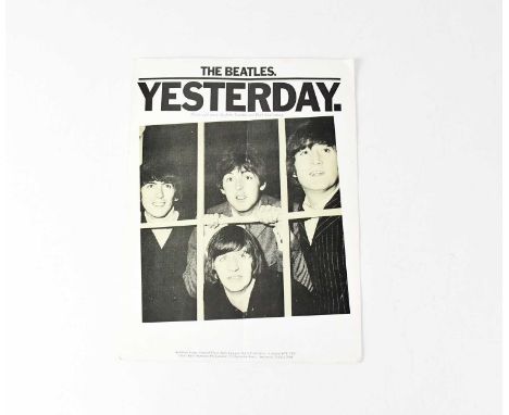 PAUL MCCARTNEY; a copy of the sheet music for 'Yesterday', signed and dedicated to the inner page, 'To Julie all the best Pau