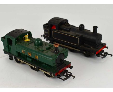 Two OO gauge locomotives comprising a Hornby R52, black BR, and a Hornby GWR pannier tank locomotive (2).Condition Report: Li