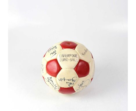 LIVERPOOL FC: a signed football with signatures to include Alan Hansen, Kenny Dalglish, Phil Neal, etc.Condition Report: - We