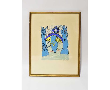 † DAME PAULA REGO (Portuguese, 1935-2022); silkscreen print on paper 'The Blue Prince', signed, dated '74 and annotated 'PA' 