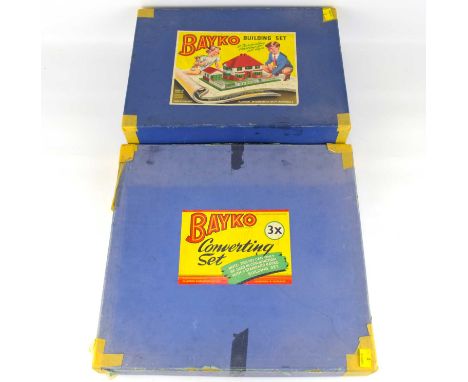 BAYKO; a 'No.3 Building Set', together with a 'No.3X Converting Set', both boxed (2).Condition Report: - The vendor states th