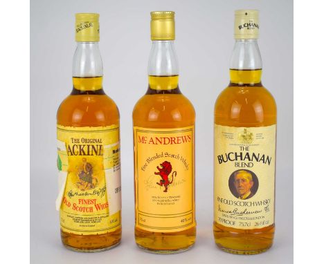 WHISKY; The Original Mackinlays Finest Old Scotch Whisky, 75cl, 40% proof, together with McAndrews Fine Blended Scotch Whisky