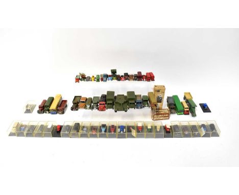 Various diecast model vehicles, including Dinky 'Army Wagon', 'Centurion Tank 651', 'Austin' and 'Dodge', Piccolino model car