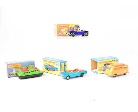 MATCHBOX; four 'Superfast Series' diecast models, comprising 'Volkswagen Camper 23', 'Rolls-Royce Silver Shadow 69', 'Beach H