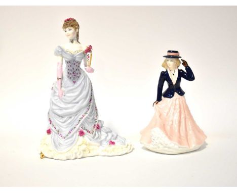 ROYAL WORCESTER; a limited edition of 1200 figure from the Les Petites range, 'Amelia', and a figure 'The Golden Jubilee Ball