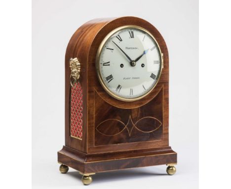 A REGENCY MAHOGANY CASED TABLE CLOCK by Whiteaves, Fleet Street, London, the two train movement with anchor escapement striki