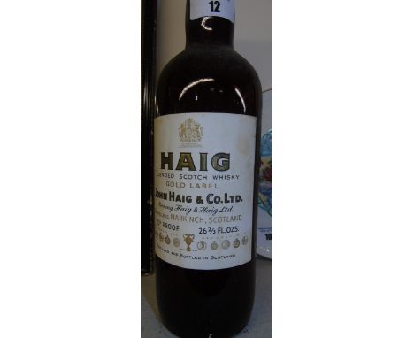 Haig Gold Label Blended Scotch Whisky. Distilled by Markinch in Scotland. Spring Cap, 1960's.