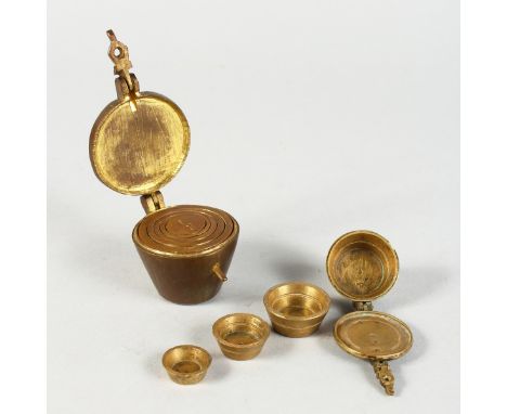 TWO SETS OF BRONZE STACKING WEIGHTS.