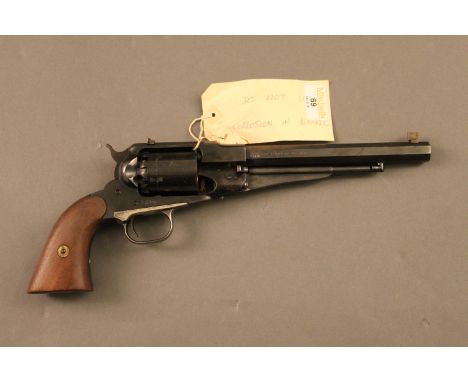 Pietta Italian reproduction Remington New Model revolver, black powder, muzzle loading, 6 shot.  NOTE - This pistol is being 