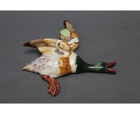 Rare and unrecorded Beswick wall hanging duck, Model No. 596-3, painted in shelduck colouration, impressed Model No. and Besw