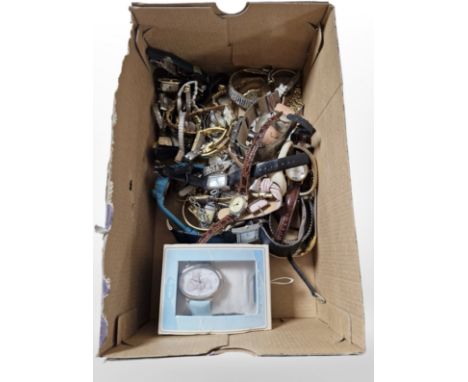 A quantity of lady's a gents wrist watches including Infinite, Limit, Timex etc 