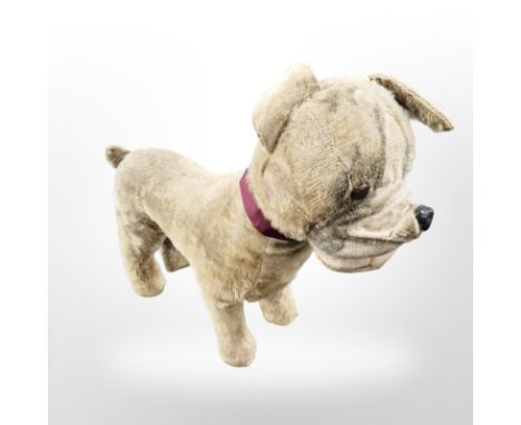 A mid 20th century child's Chiltern mohair 'Bonzo' dog, length 39 cm 