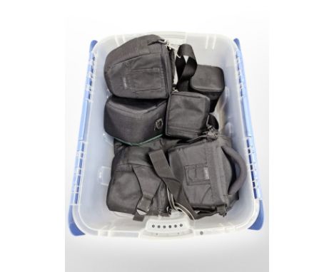Seven empty lens/camera bags including Lowepro, Sigma, etc. (1 box)
