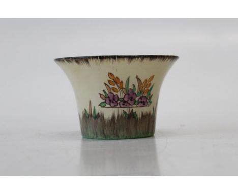 A circa 1936 Clarice Cliff Taormina pattern bonnet shape bowl. Printed marks, 5.5 x 8.5 cm