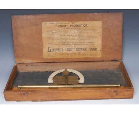 A 19th century boxwood and brass Lovering's 'Joosi' Distance Finder, by R. Nicholl, Maker, London, concertina action, protrac