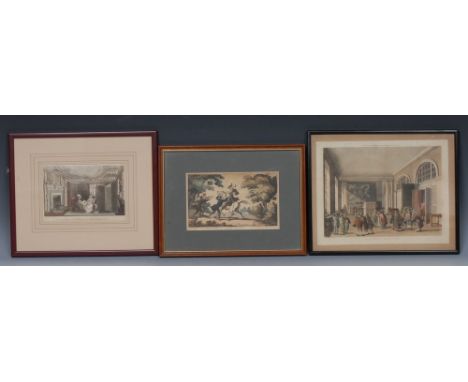 Thomas Rowlandson (1756 - 1827), by and after, a harlequin set of six Dr Syntax caricatures: The Visit [...] to the Widow Hop