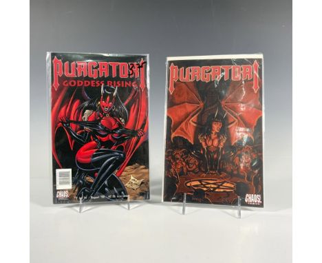 Lot includes 2 comic books about the crimson-skinned , winged vampire goddess. Purgatori: Goddess Rising, August 1999, #2 of 