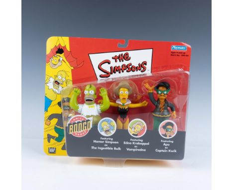 Join three of your favorite Simpsons' characters when Homer as The Ingestible Bulk, Edna as Vampiredna and Apu as Captain Kwi