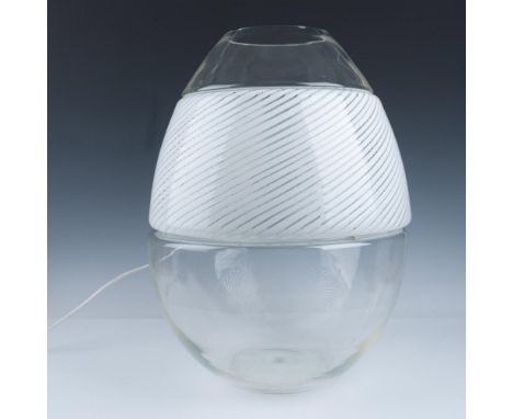 Attributed to Carlo Nason for A.V. Mazzega, Murano, c.1970's, this is a very large distinctive three part nested blown glass 